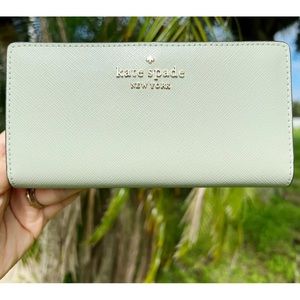 Kate Spade Large Slim Bifold Leather Wallet